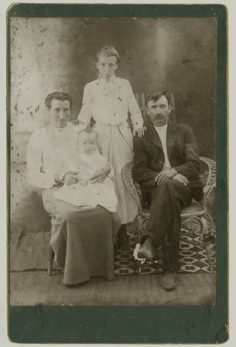 Cabinet Card four with wicker chair