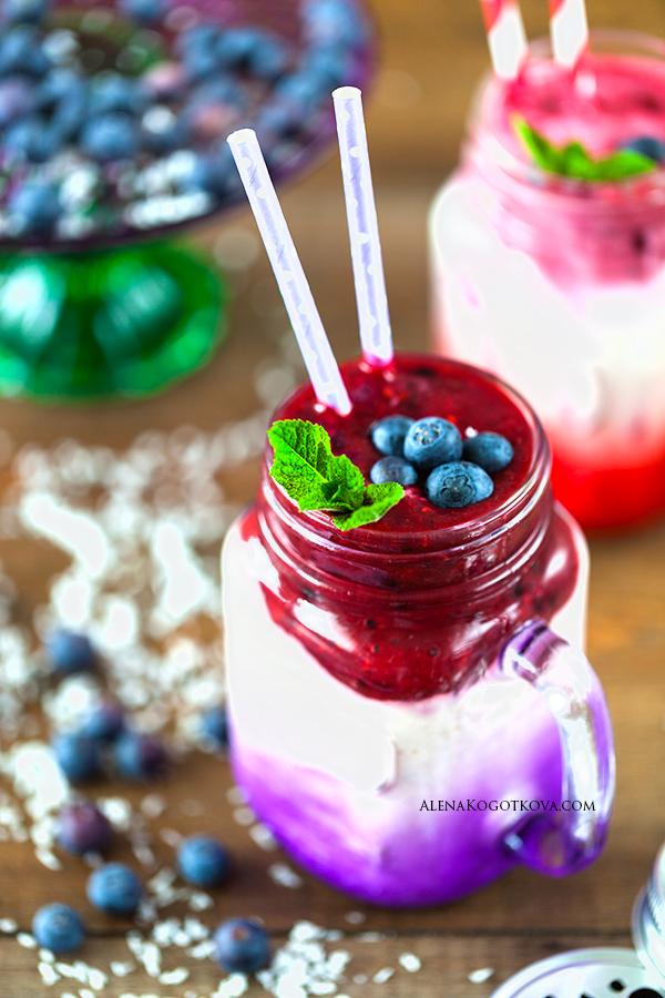 Psyllium Coctail with Berry Puree