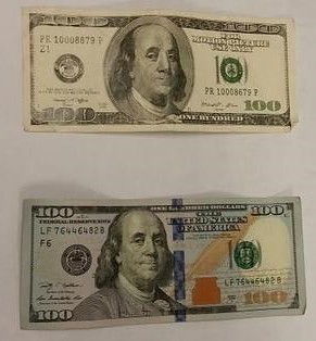 Movie money $100 with real note