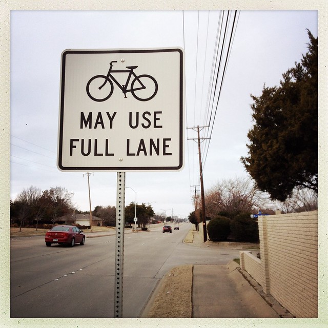 Bikes May Use Full Lane Sign - Richardson, Texas