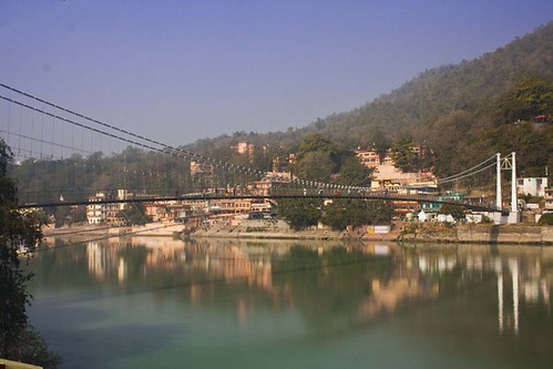 Ram Jhula Bridge in Rishikesh, Uttarakhand, India