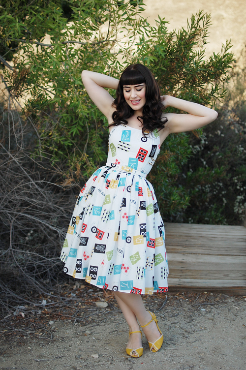 Trashy Diva Annette Dress in Mahjong Print