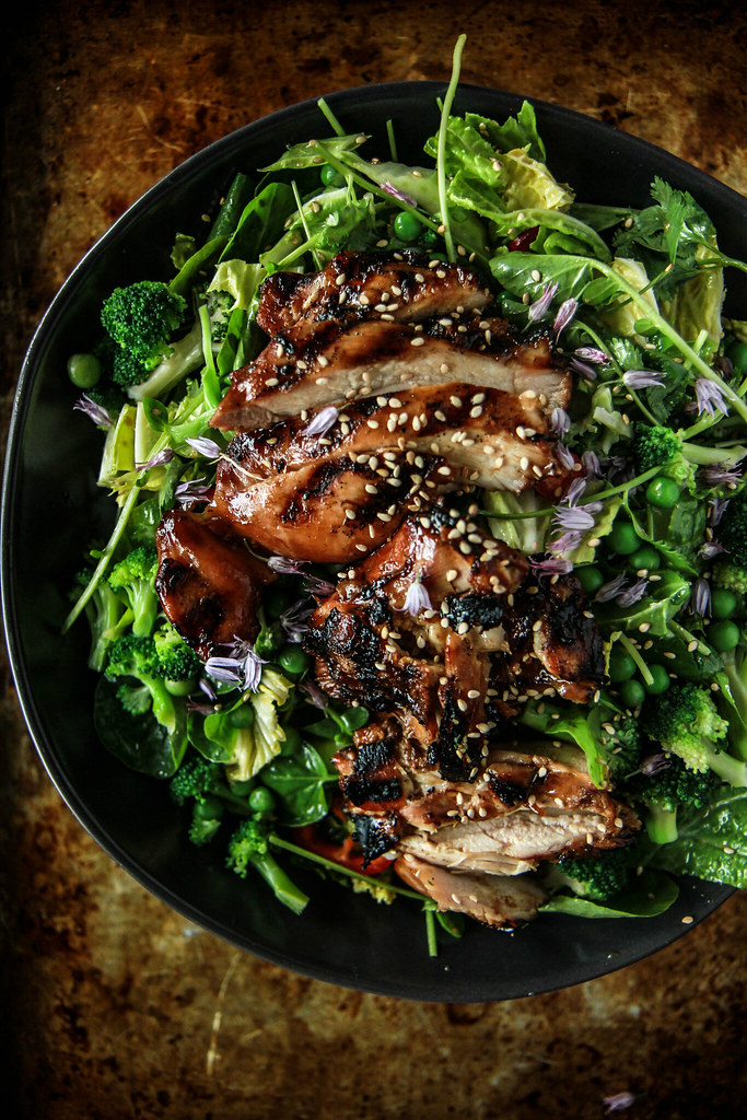 Chicken Teriyaki Salad- gluten free from HeatherChristo.com