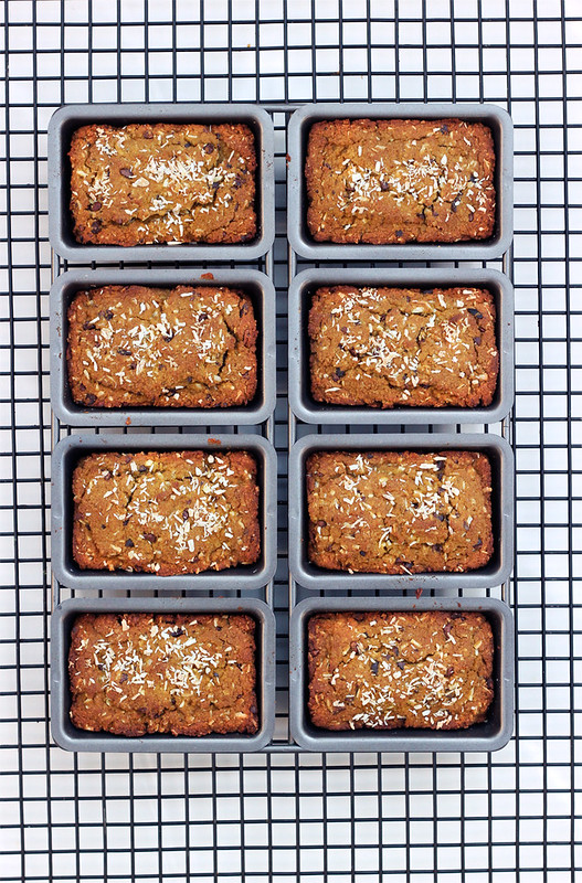 Grain-free Coconut Pumpkin Mini-Loaves with Cocoa Nibs - Gluten-free and Dairy-free