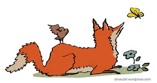 June calendar fox - detail