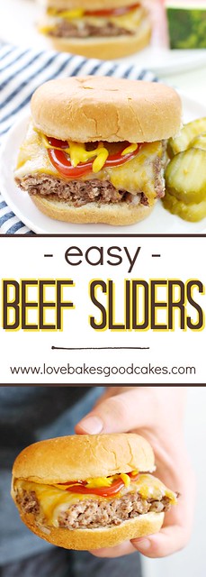 Easy Beef Sliders collage.