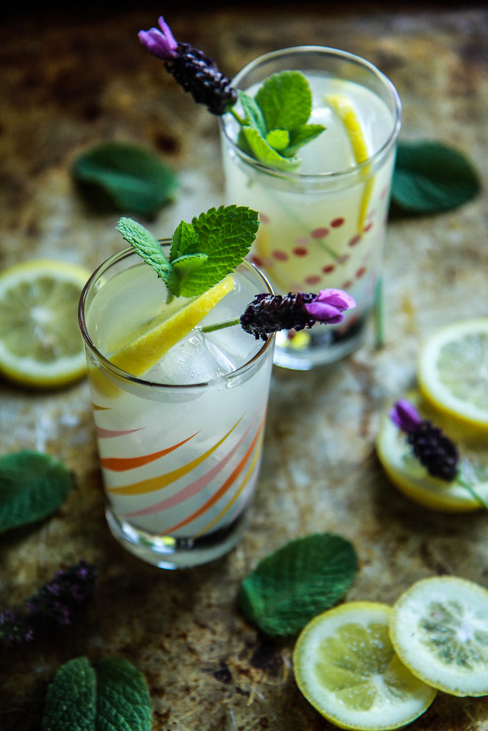 Honey Rum Mint Lemonade from HeatherChristo.com