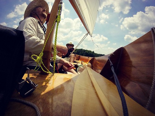 Sailing a friend's Chesapeake Light Craft "Skerry" open sailboat
