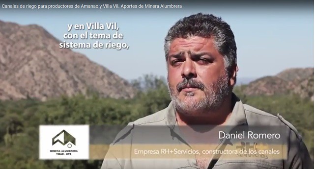 Daniel Romero Empresa RH+Servicios, constructora de los canales