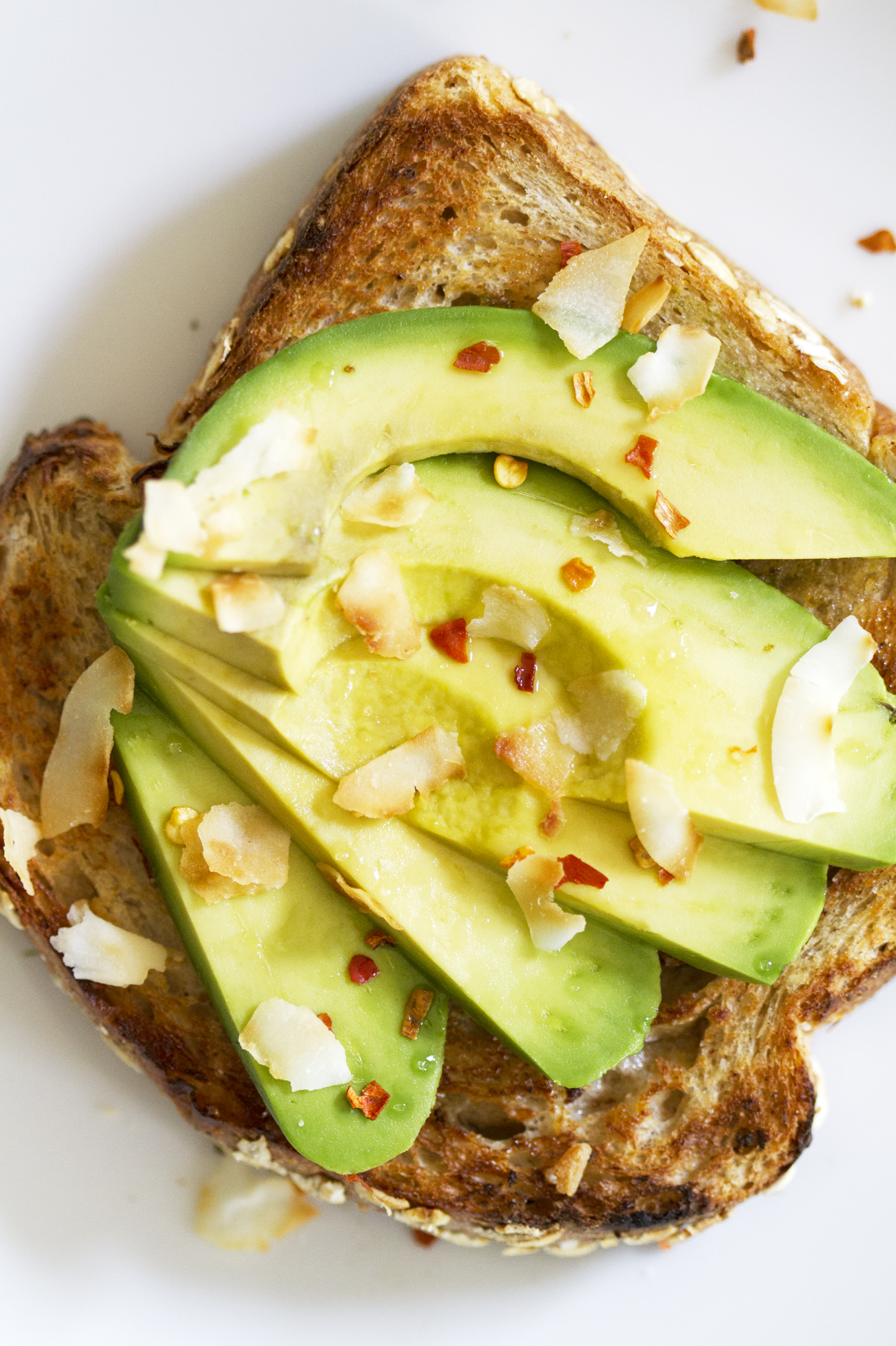 Avocado Coconut Toast | girlversusdough.com @girlversusdough