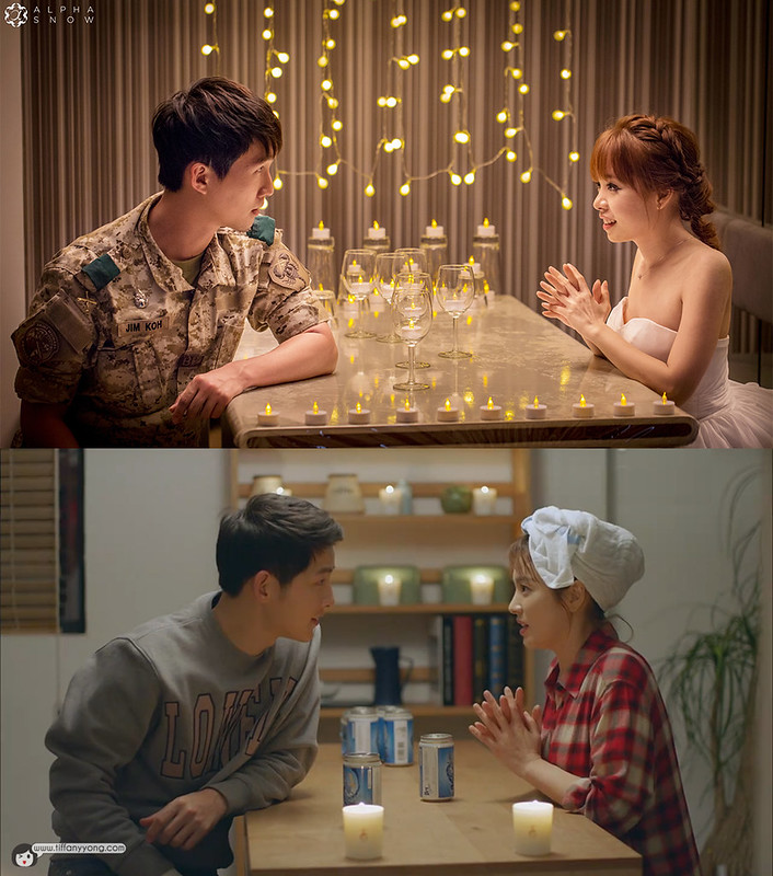 Song Song Couple Descendants of the Sun Drama Ep15 Candlelight Scene