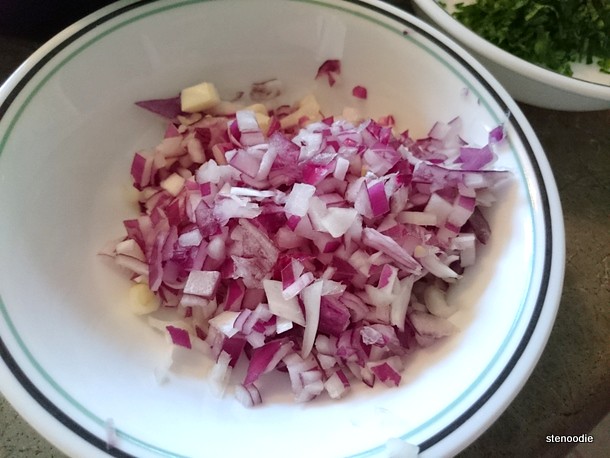  red onion diced