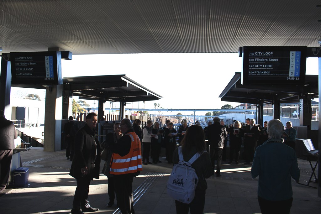 Bentleigh station re-opening day
