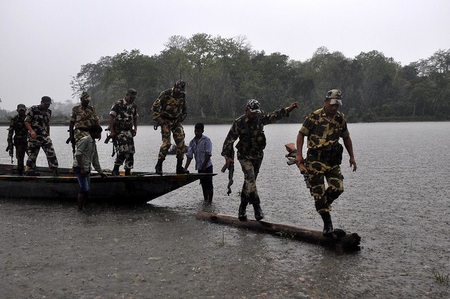 Security personnel during an operation in BTAD.