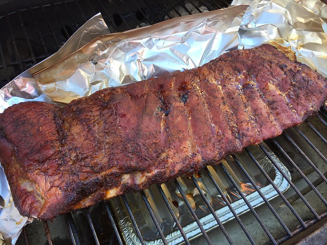 Slow smoked St.Louis style ribs