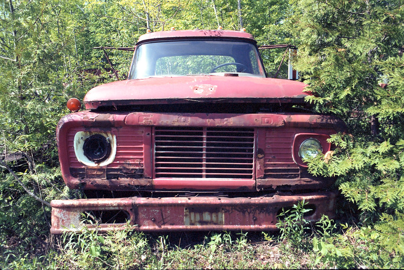 Red Truck in Cedars_