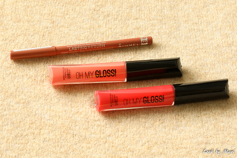 2 rimmel oh my gloss! coralicious and just peachy