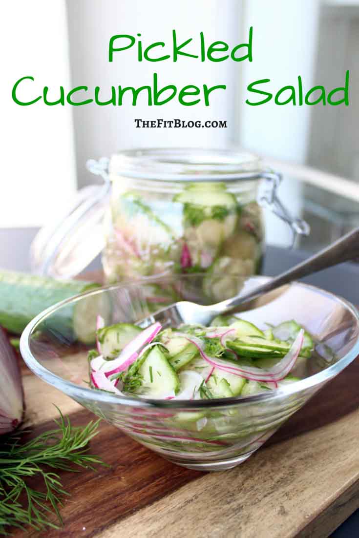 Pickled Cucumber Salad - The Fit Blog