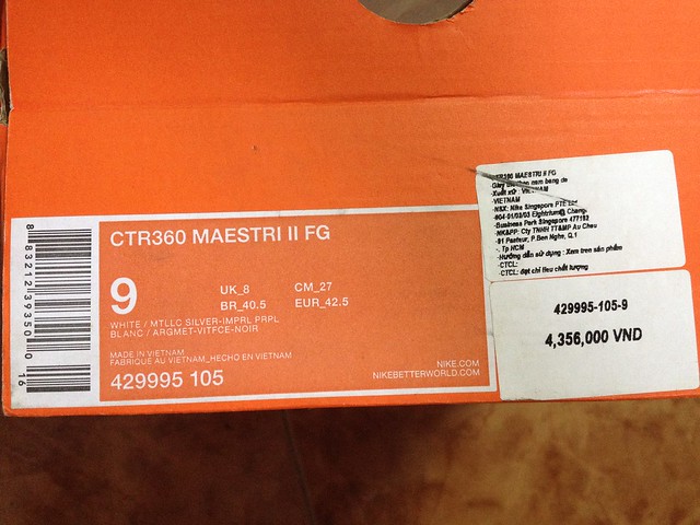 Thanh lý 1 đôi Nike CTR360 Maestri II FG Kangalite mới 100% giá hot