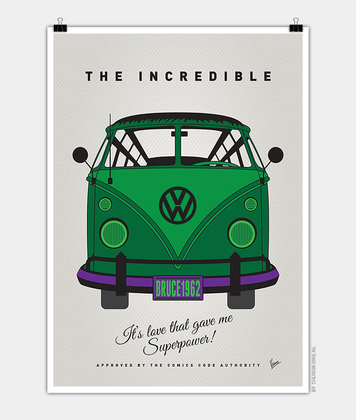 Volkswagen T1 superhero rides by Chungkong - The Incredible Hulk