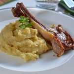 ©Sellerie-Kartoffelpüree aus dem Slow Cooker mit Lammkotelett