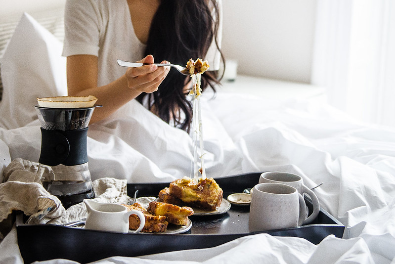 breakfast in bed // savory stuffed french toast