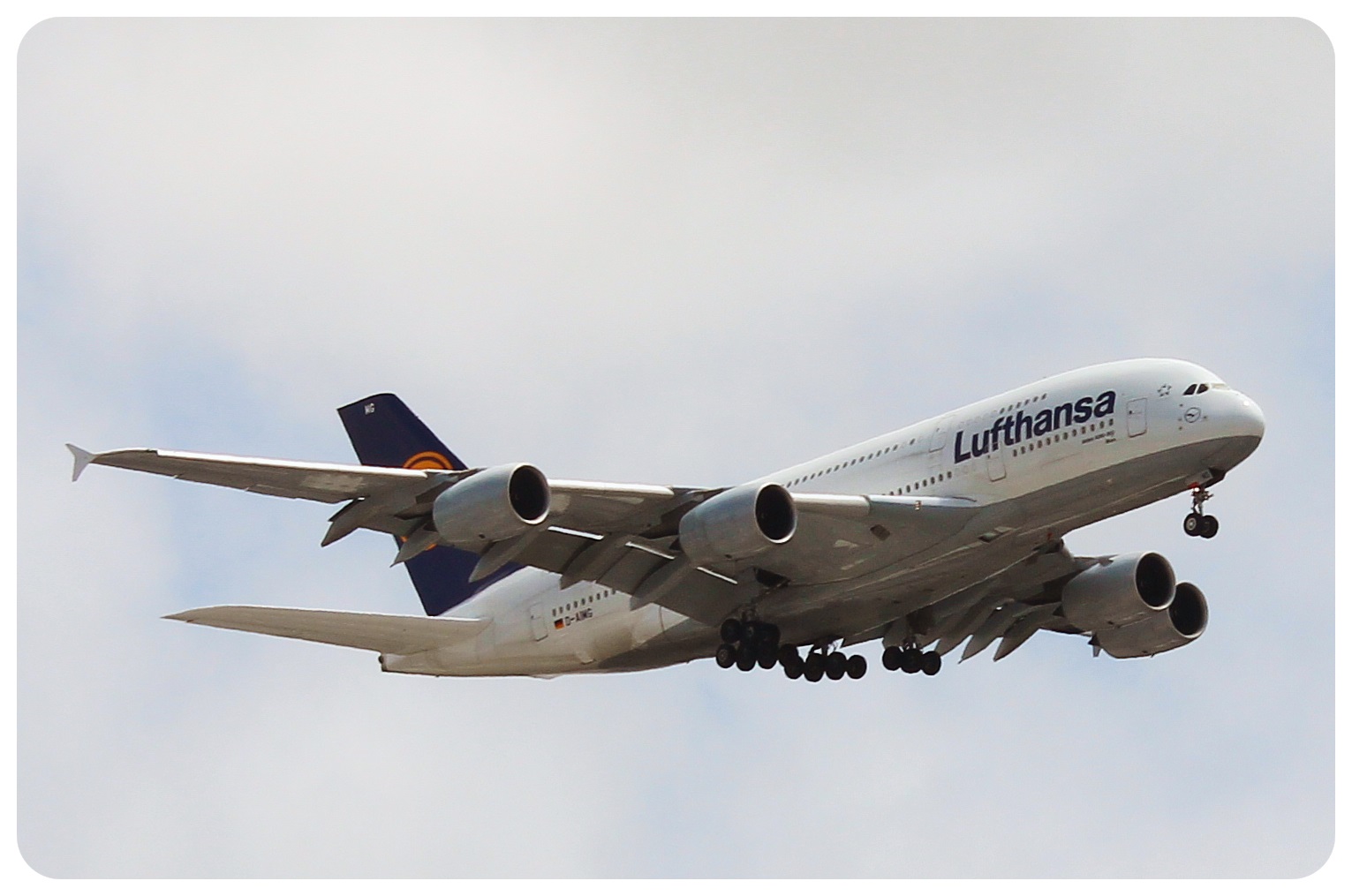 lufthansa A380 plane LAX
