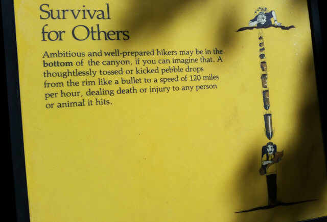 survival-for-others-sign black canyon of the gunnison hiking trails
