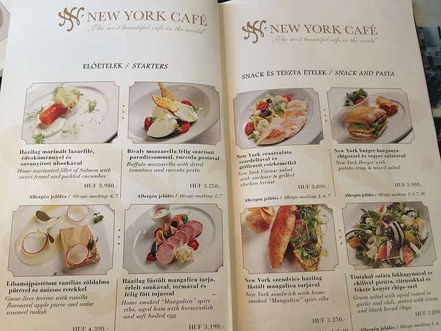 New York Cafe menu