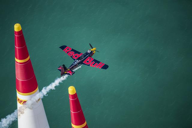 Kirby Chambliss of the United States of America performs during the race for the first stage of the Red Bull Air Race World Championship in Abu Dhabi, United Arab Emirates on March 1, 2014. // Balazs Gardi/Red Bull Content Pool // P-20140301-00182 // Usag