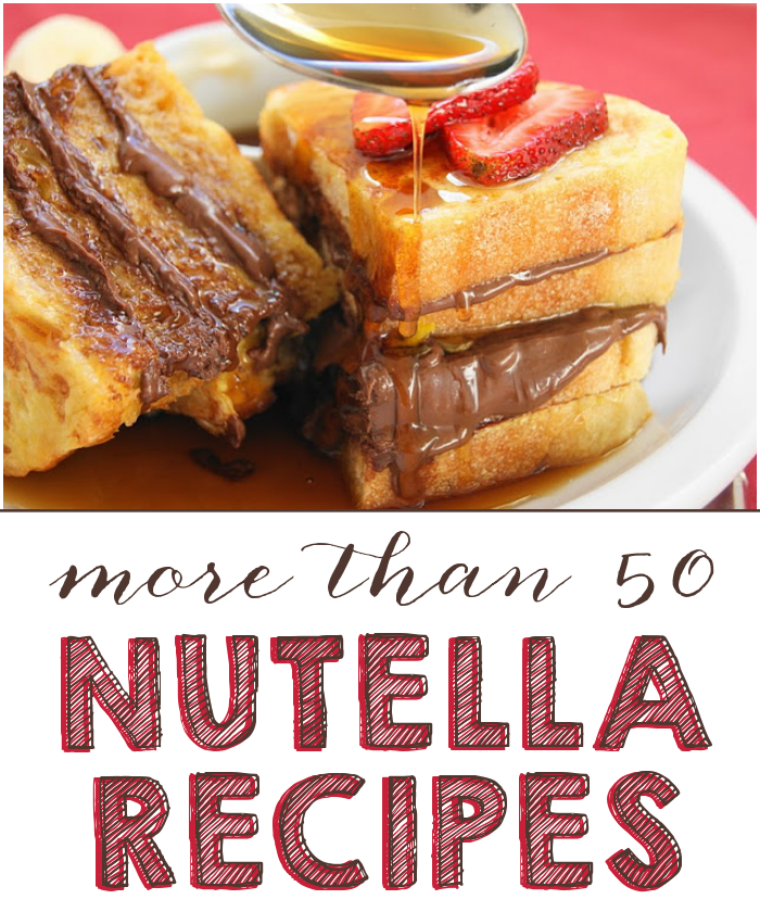 More than 50 Nutella recipes collage.