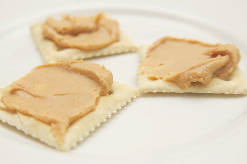 133/365. who doesn’t love peanut butter on saltine crackers?