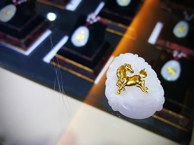Gold Jade horse pendant Beijing