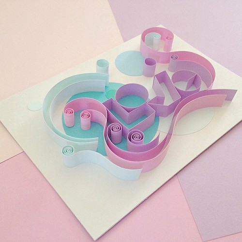 Quilled Typography by Ashley Chiang - Love