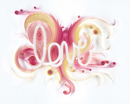 Quilled Typography by Ashley Chiang - Love