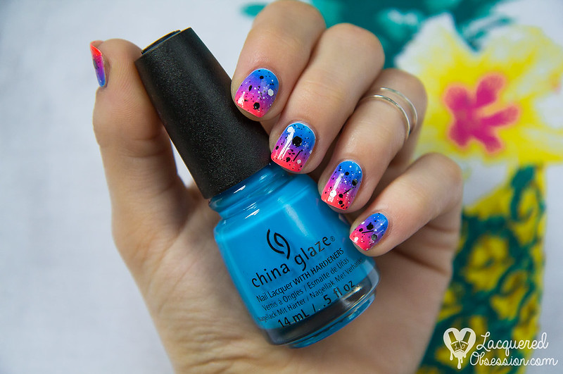 China Glaze Electric Nights - Good Vibes Only gradient