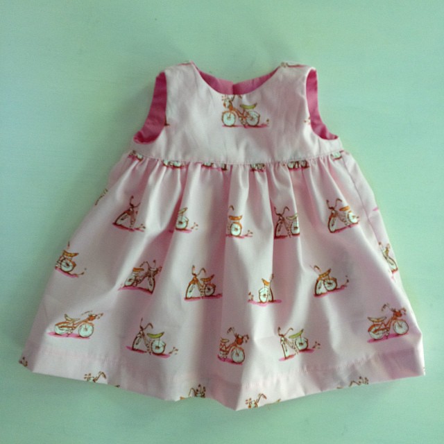I had to make a #geraniumdress for my niece, too.  In #heatherross courtesy of @oneygirl50