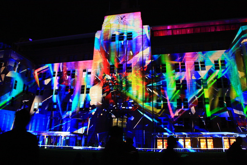 Light projection at MCA