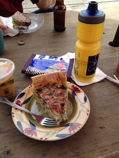 Quiche and cold brew