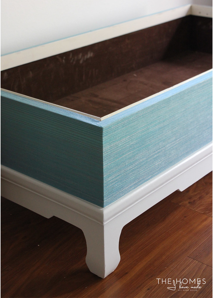 DIY | Grasscloth Covered Trunk