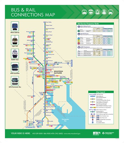 MTA transit map for Baltimore