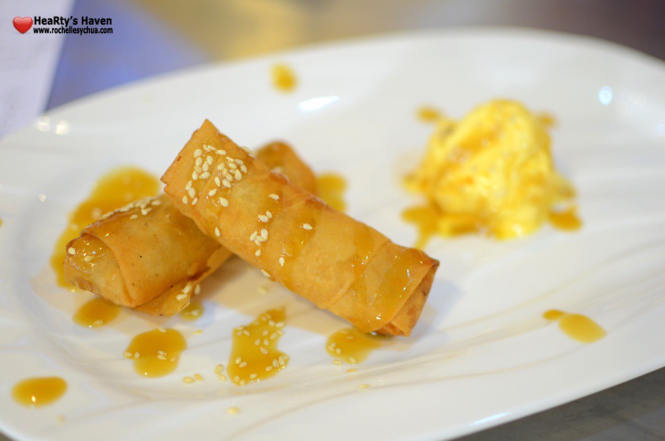 Peanut Butter Turon with Salted Caramel & Ice Cream