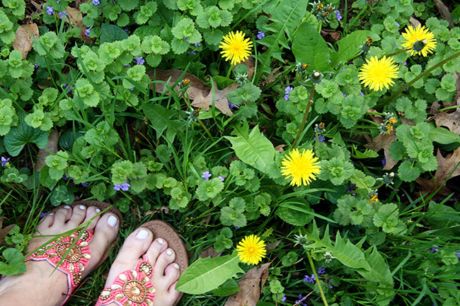 Sandals-and-flowers