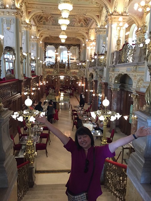 Aileen at the New York Cafe in Budapest