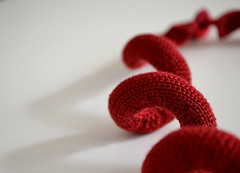 Wine - crochet necklace
