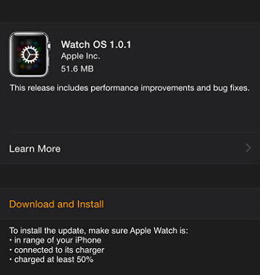 Watch OS 1.0.1