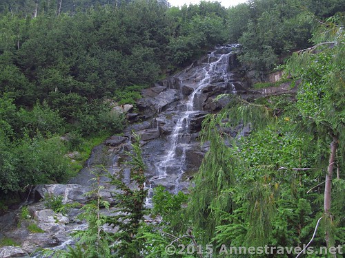The little waterfall along the Cascade Pass Trail, North Cascades National Park, Washington