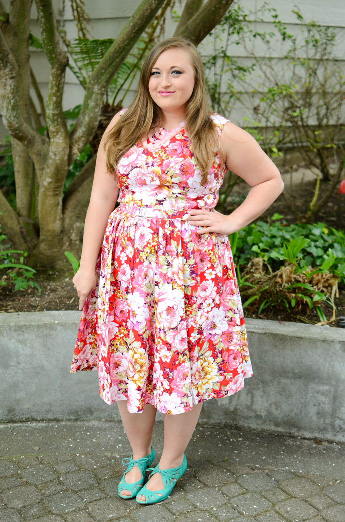 lindybop, vintage, floral, retro, swing dress, ootd, dress, outfit, style