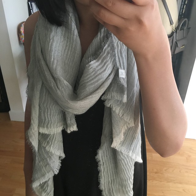  Caslon texture wool wrap scarf (grey opal)