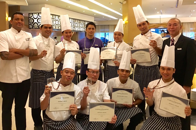 Quest Hotel Cebu Team With Their Cgc Medals And Awards Flanked By New Executive Chef Dinesh Sampath And New F&Amp;B Manager Ronald Yulo